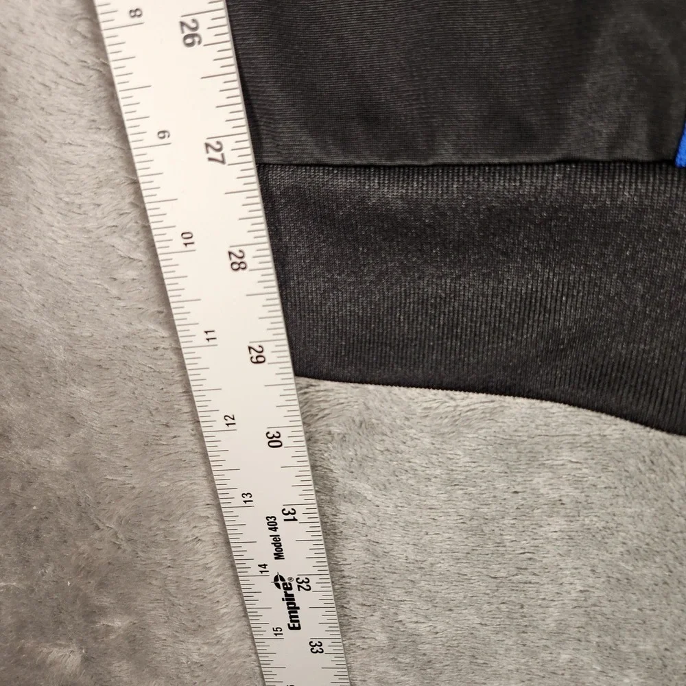 Adidas Track Pants Boys XL 18/20 Black Regular Fit Blue 3-Stripe AK5850 EUC
